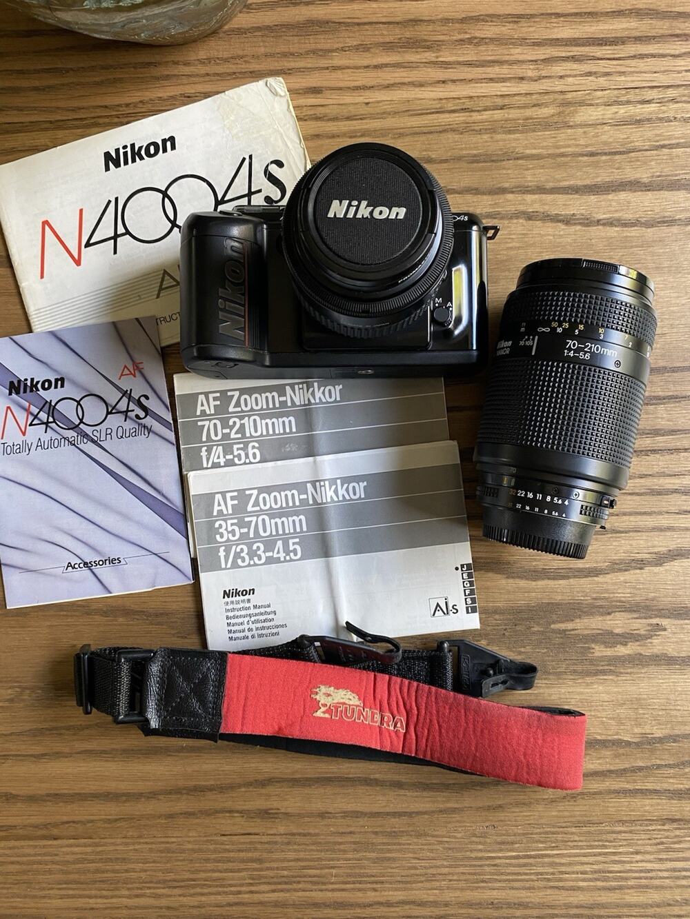 Vintage Nikon N4004s AF SLR Camera Nikon Nikkor AF 35-70 MM and 70-210 MM Lens